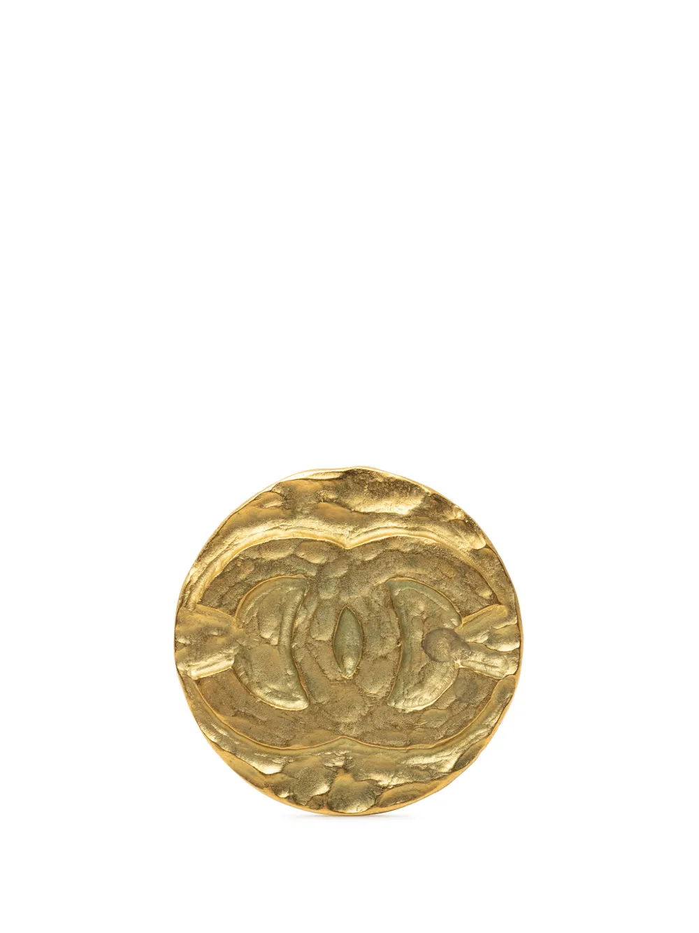 CHANEL Pre-Owned Spilla CC Medallion placcata oro 1995