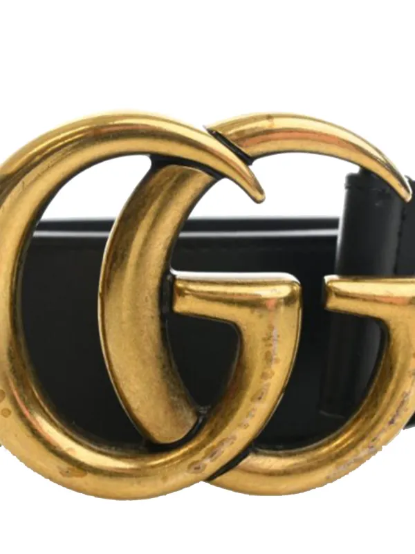 Gucci Pre-Owned 2016-2026 GGマーモント カーフスキン ワイドベルト