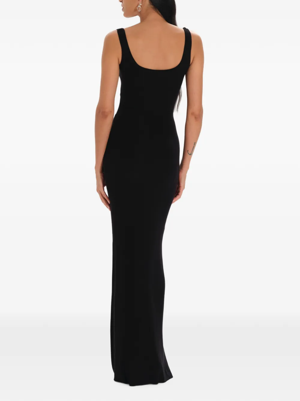 MANURÍ Kristen 2.5 maxi-jurk met kralen Zwart