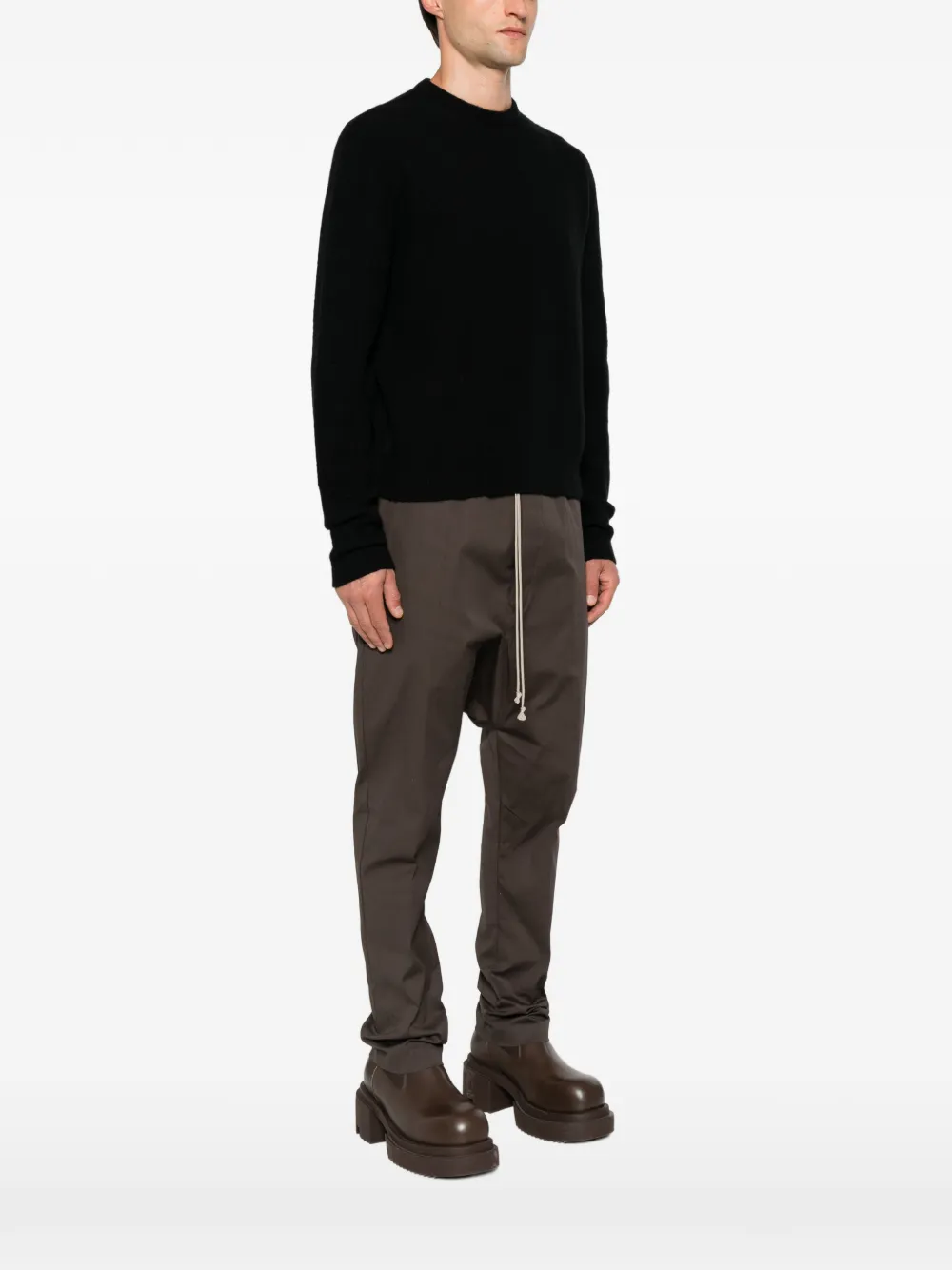 Rick Owens Trui met geribbelde afwerking Zwart