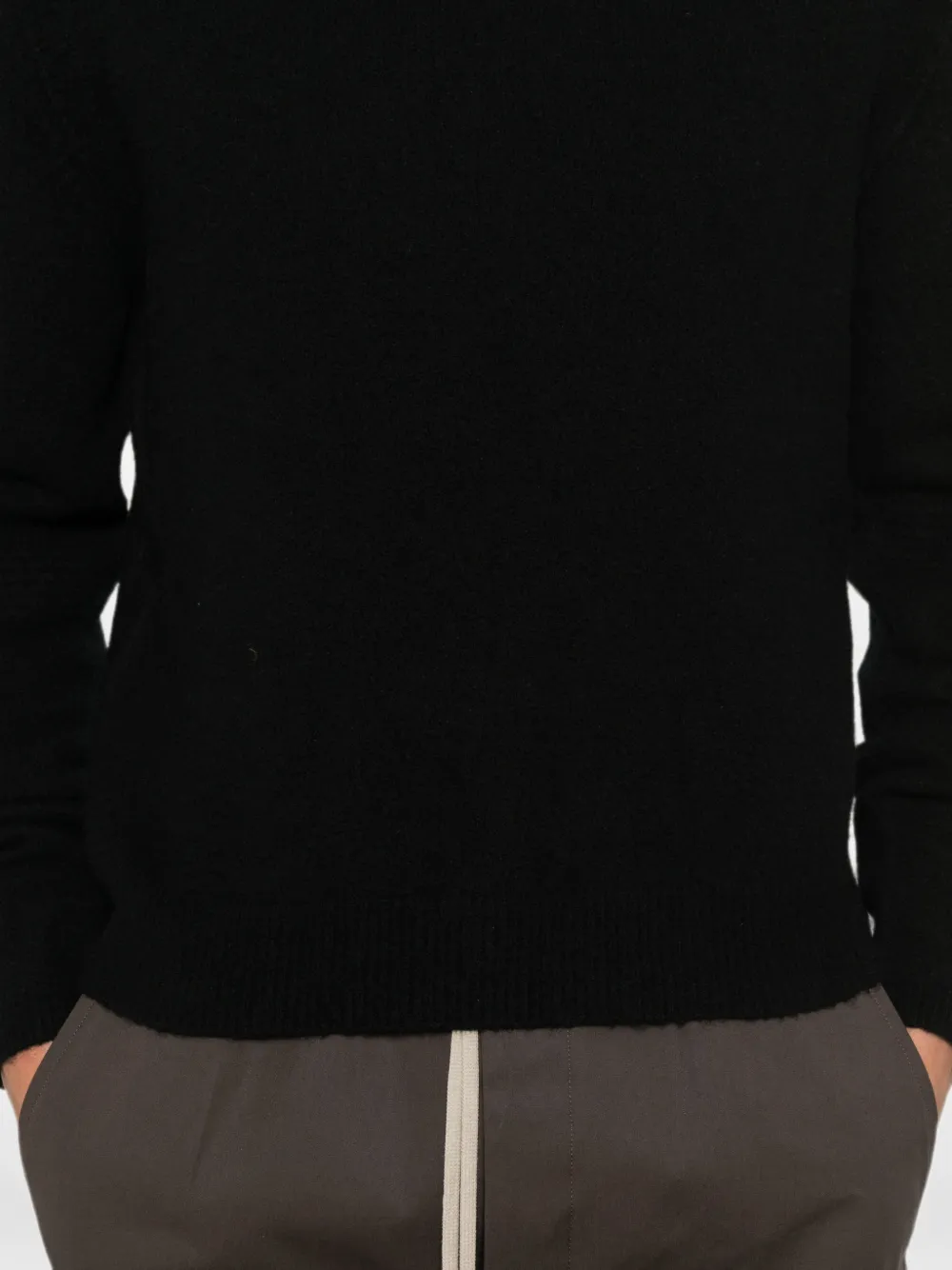 Rick Owens Trui met geribbelde afwerking Zwart