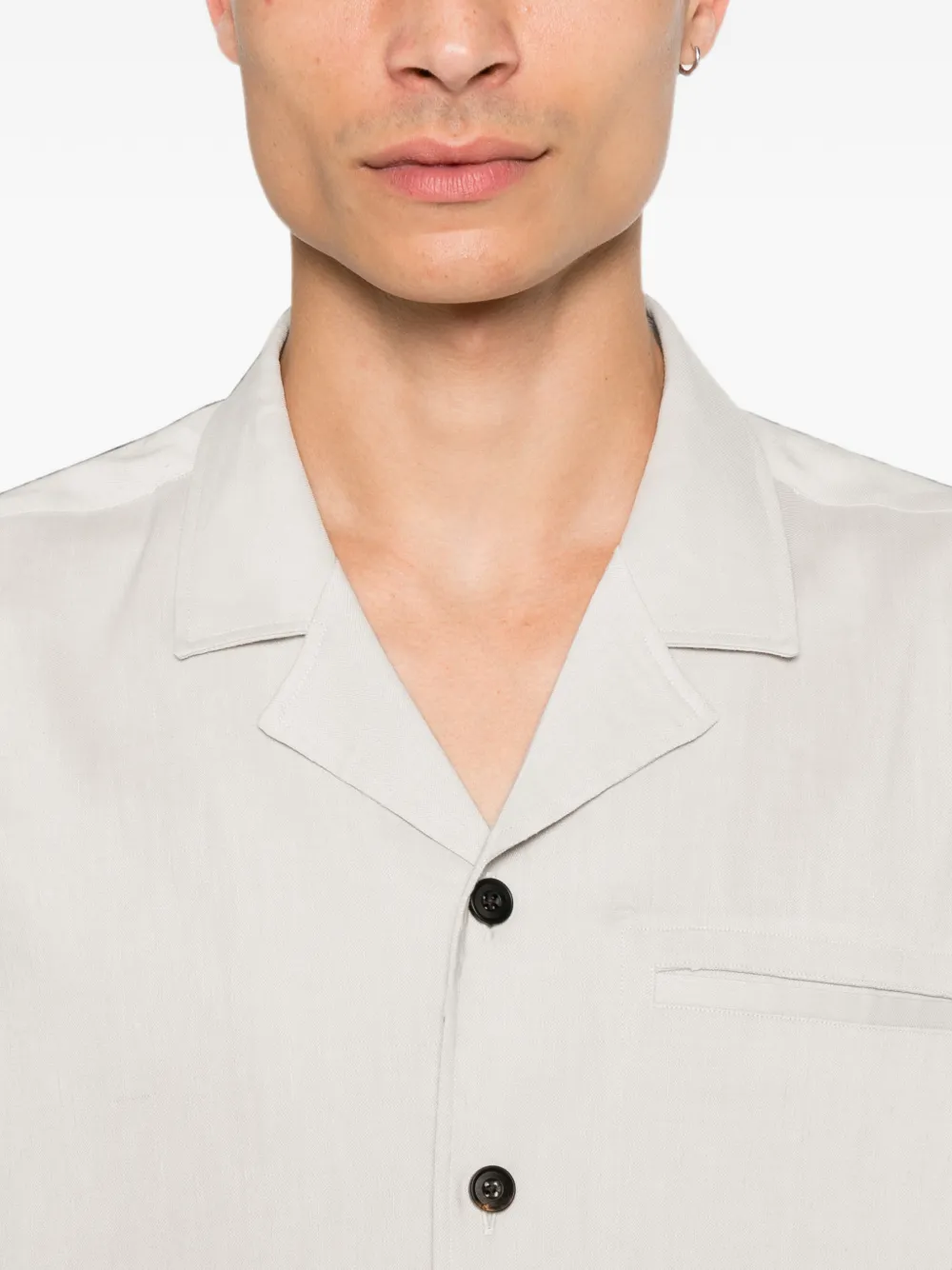 Corneliani overhemd met korte mouwen Beige