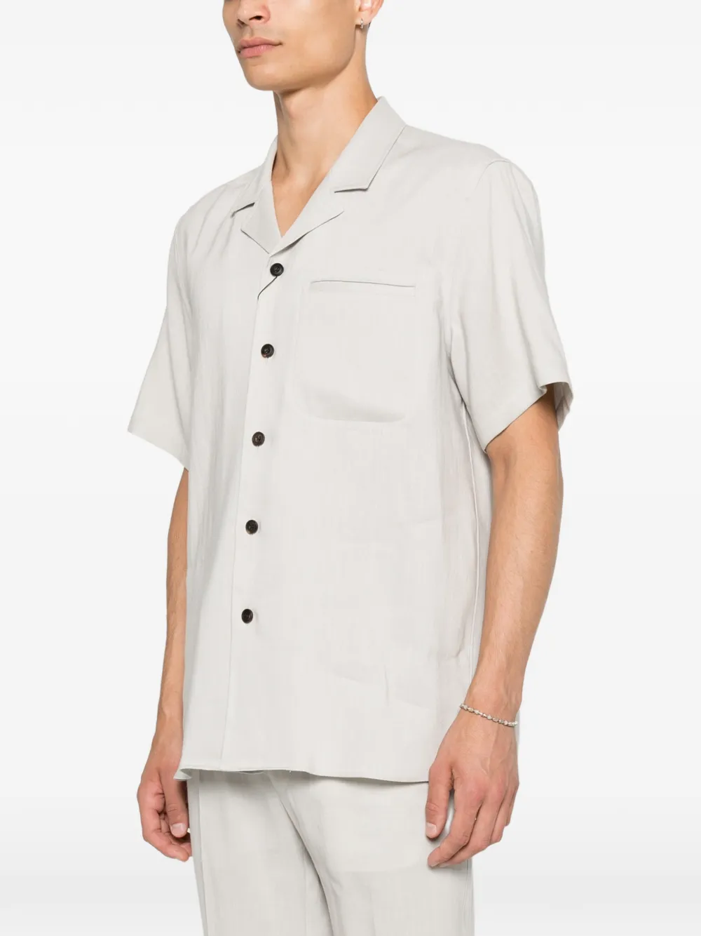 Corneliani overhemd met korte mouwen Beige