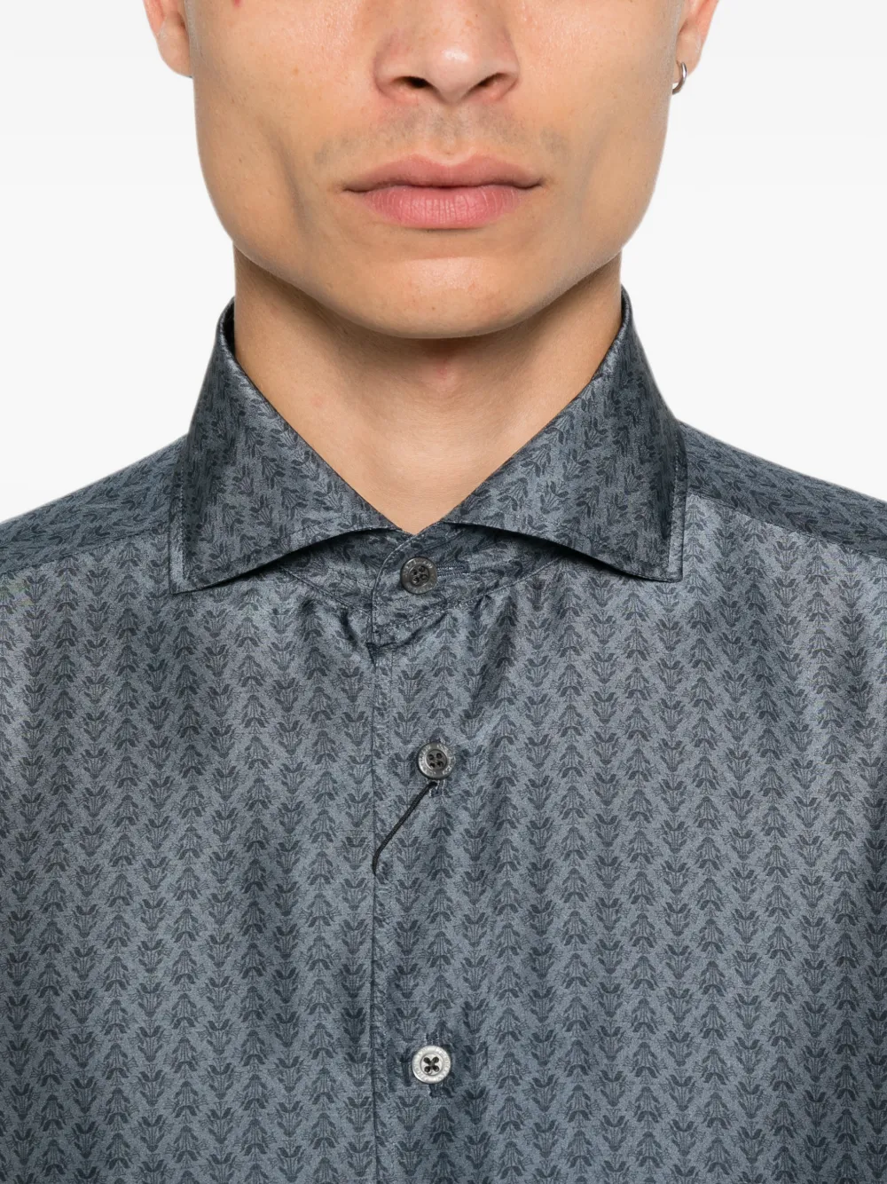Corneliani Overhemd met bloemenprint Blauw