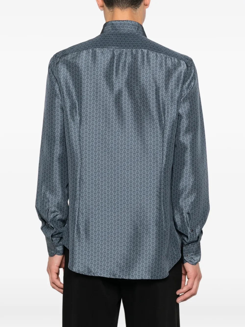 Corneliani Overhemd met bloemenprint Blauw