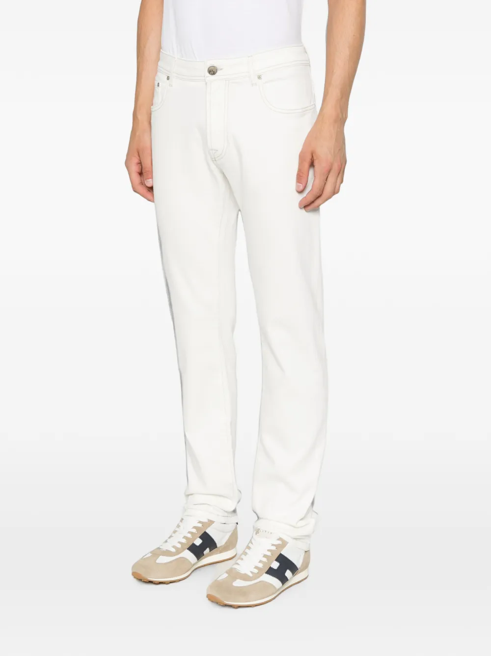 Corneliani Jeans met logopatch Wit