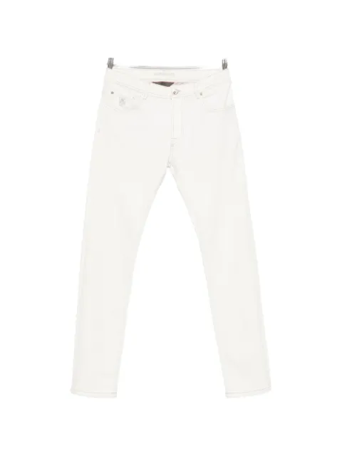Corneliani logo-patch jeans