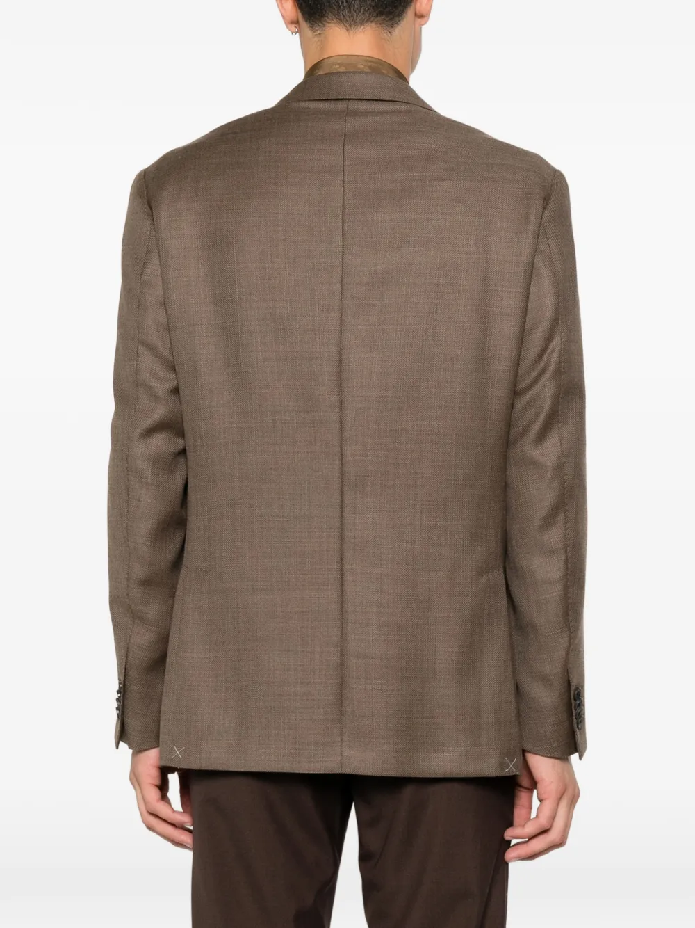 Corneliani Blazer met enkele rij knopen en gekerfde revers Bruin