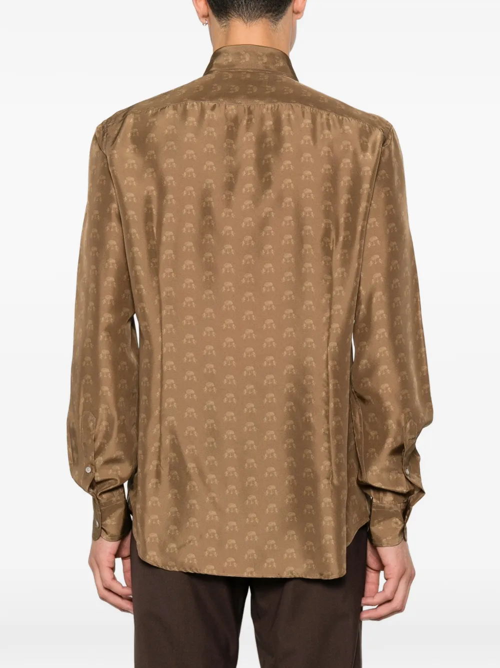 Corneliani Overhemd met print Bruin