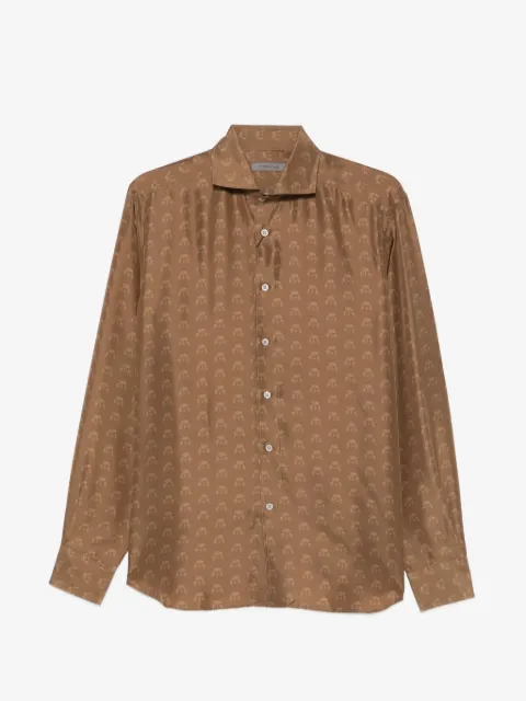 Corneliani printed long-sleeve shirt