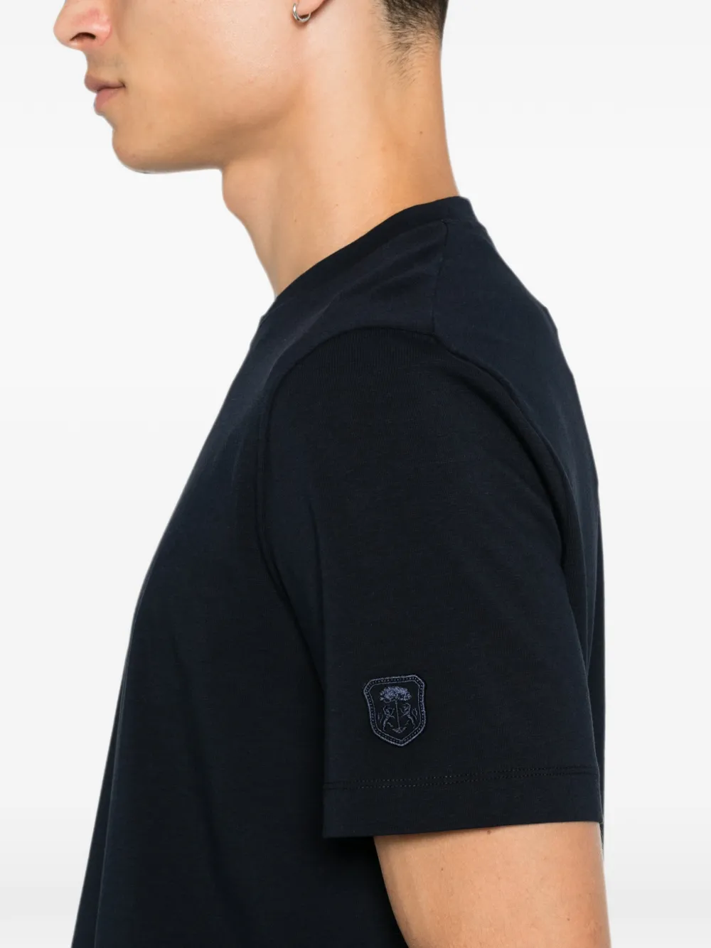 Corneliani T-shirt met logopatch Blauw