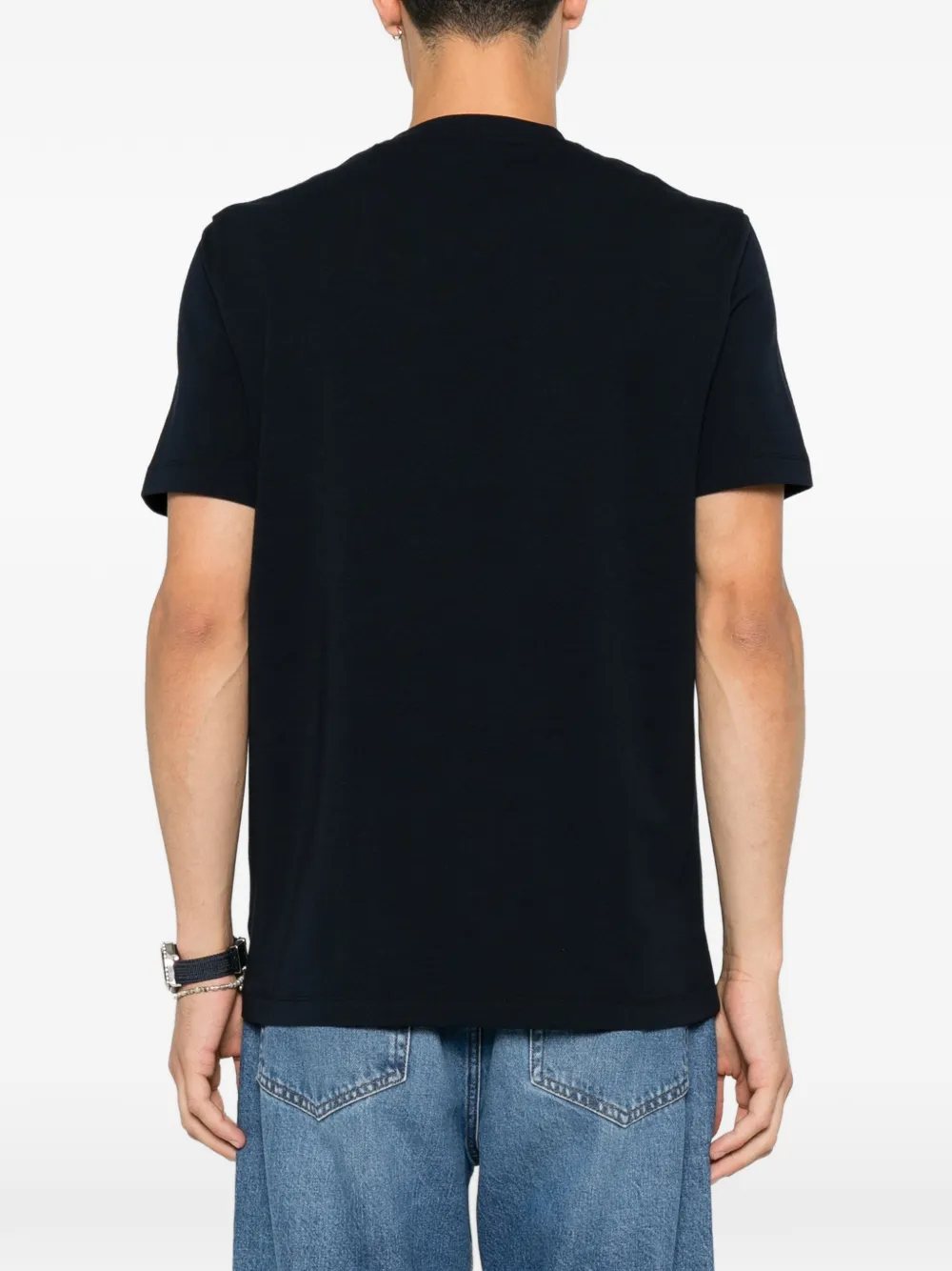 Corneliani T-shirt met logopatch Blauw