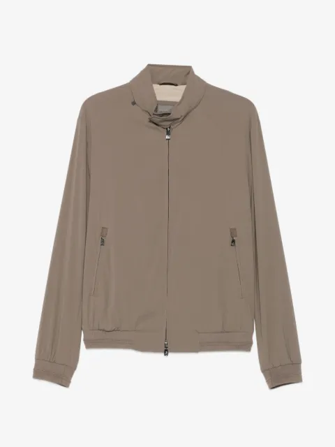 Corneliani chamarra bomber con cierre y cuello de tortuga