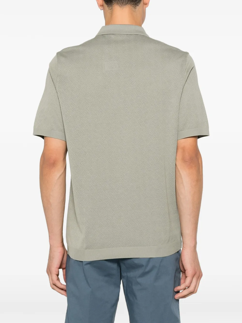 Corneliani Poloshirt met hals met rits Groen