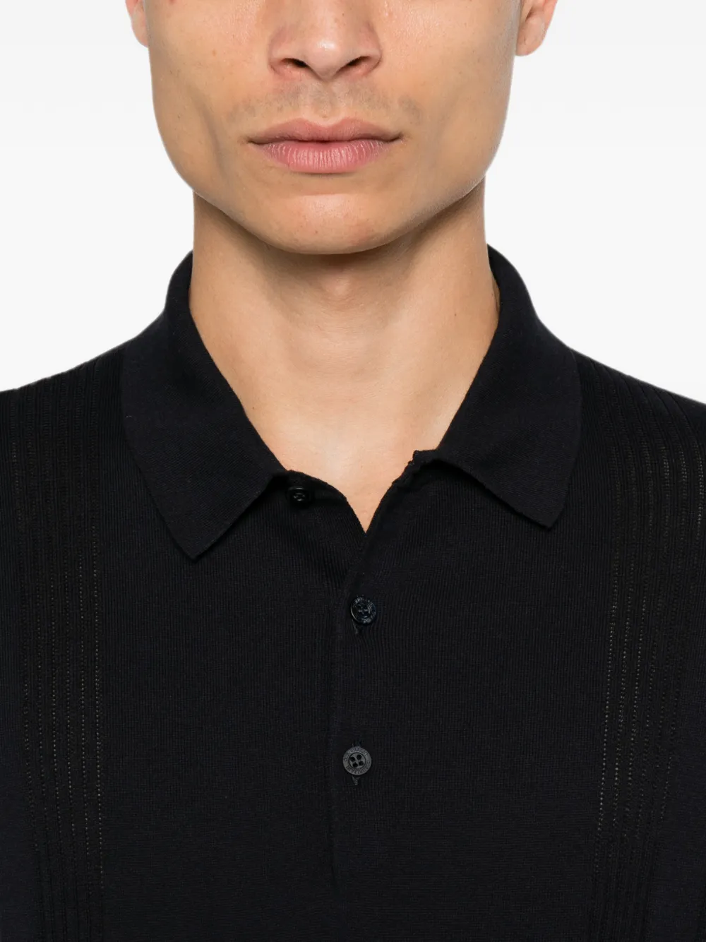 Corneliani Gebreid poloshirt Blauw