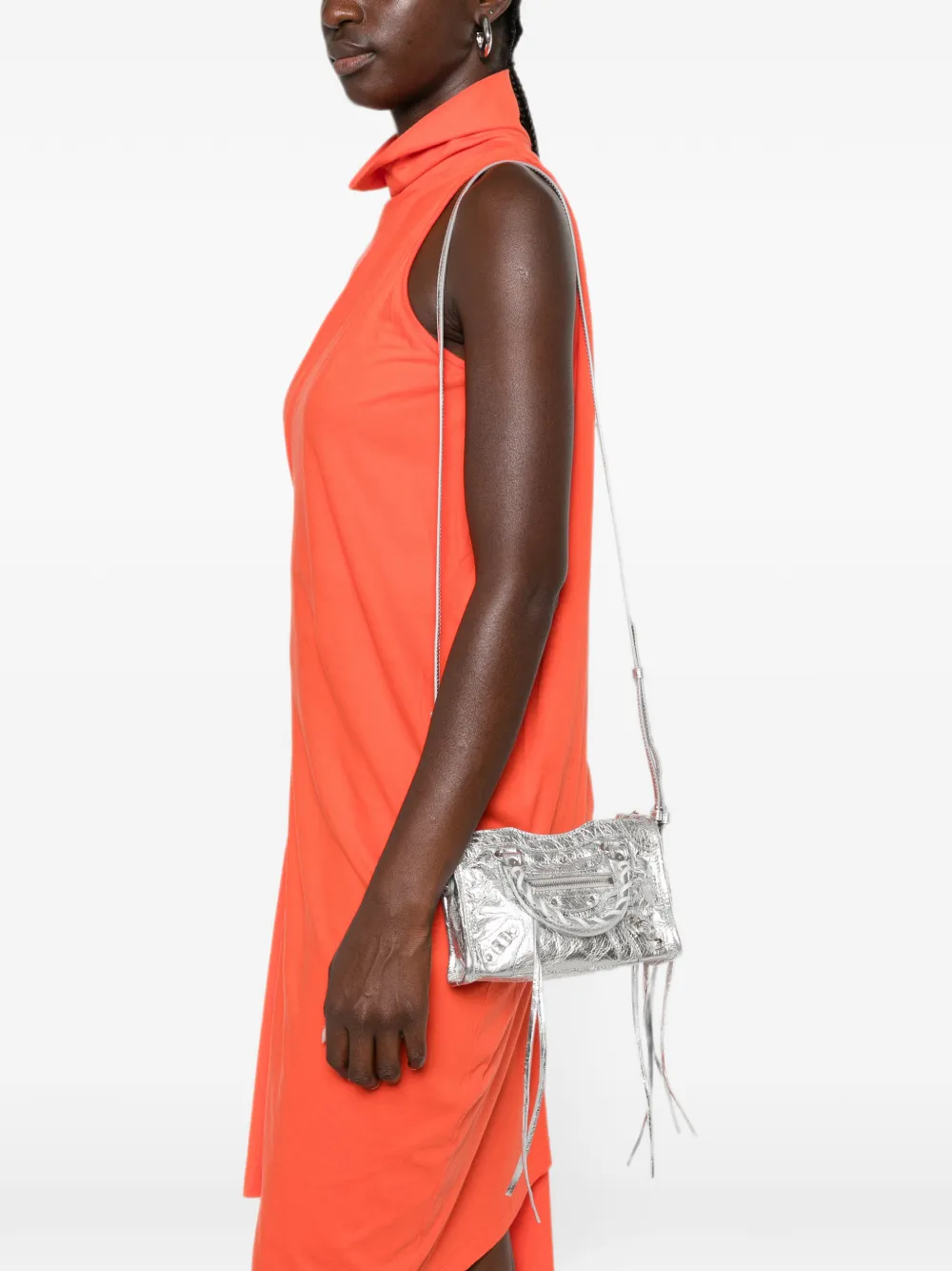 Balenciaga Leren schoudertas Zilver
