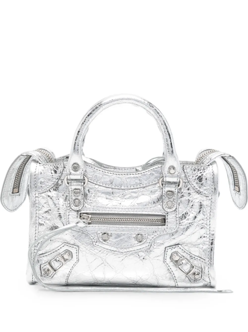 Balenciaga Borsa tote Le City nano metallizzata - Argento