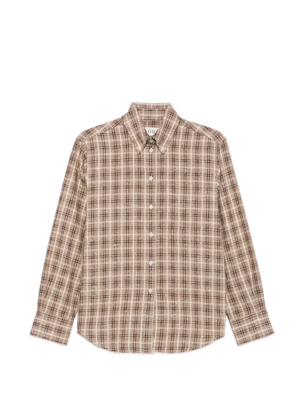 Rohe Check-pattern Shirt In Brown
