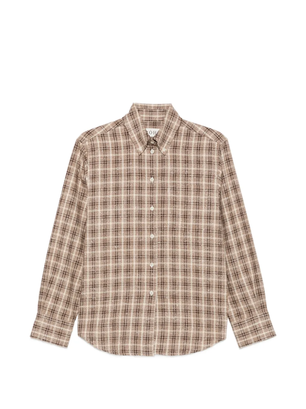 Róhe check-pattern shirt - Marrone