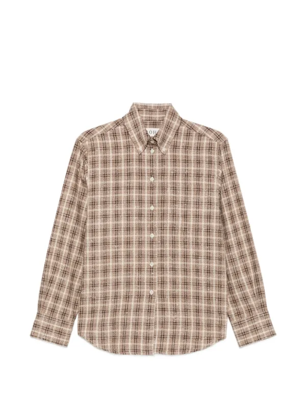 Róhe Check-pattern Shirt in Brown