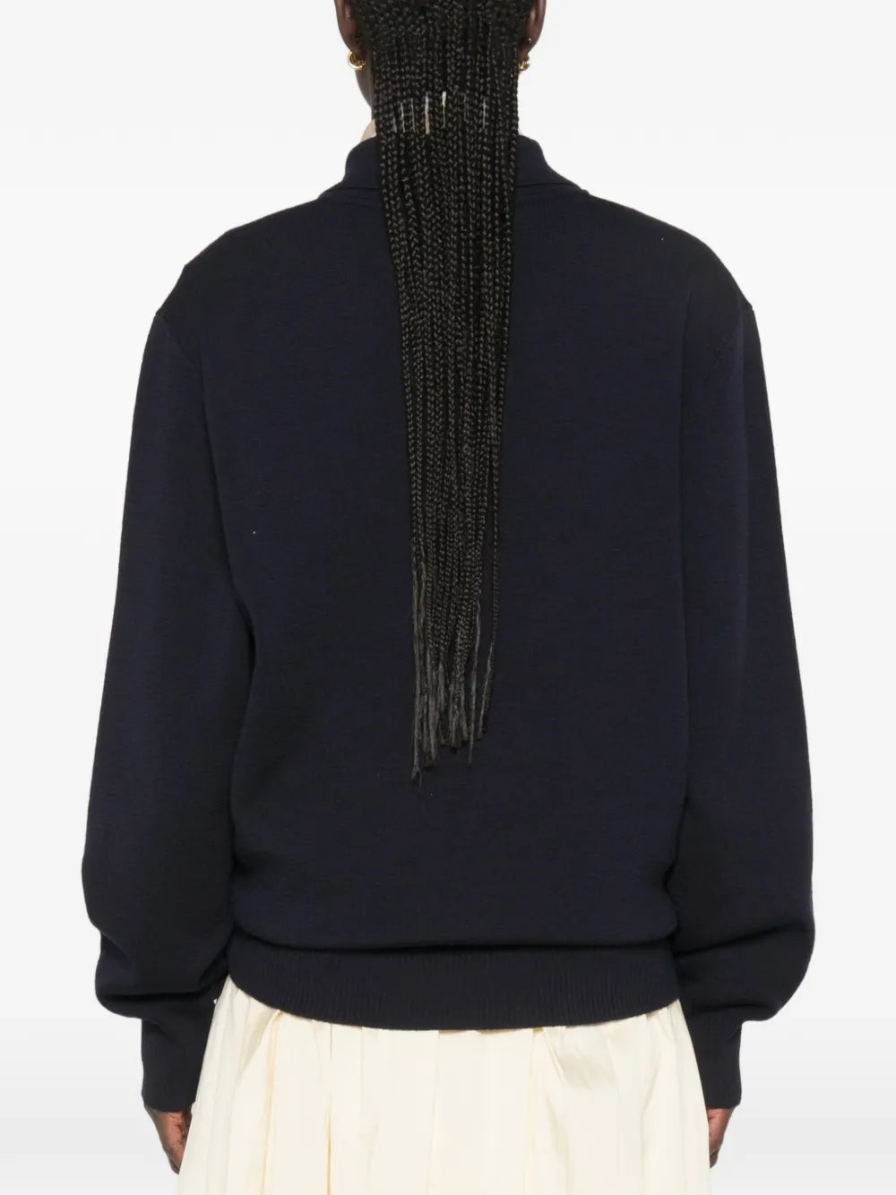 Róhe Button-placket Polo Sweater in Blue, view 4