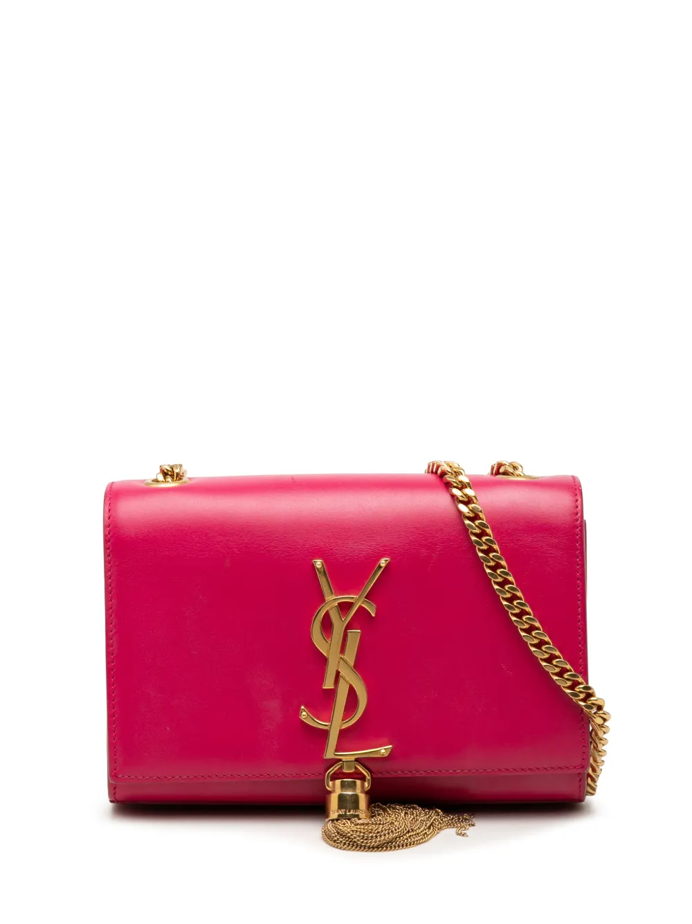 Saint Laurent Pre-Owned Borsa a tracolla Kate in pelle di vitello con nappa, monogramma e catena 2015 - Rosa