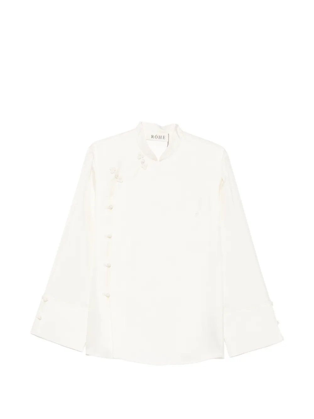 Rohe Frog-fastening Wide-cuff Blouse In Neutral