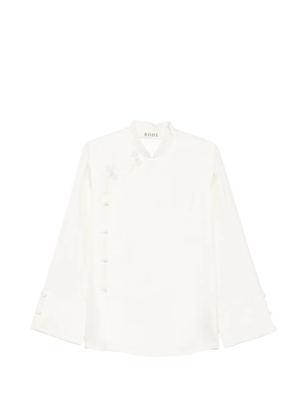 Róhe frog-fastening wide-cuff blouse - Toni neutri