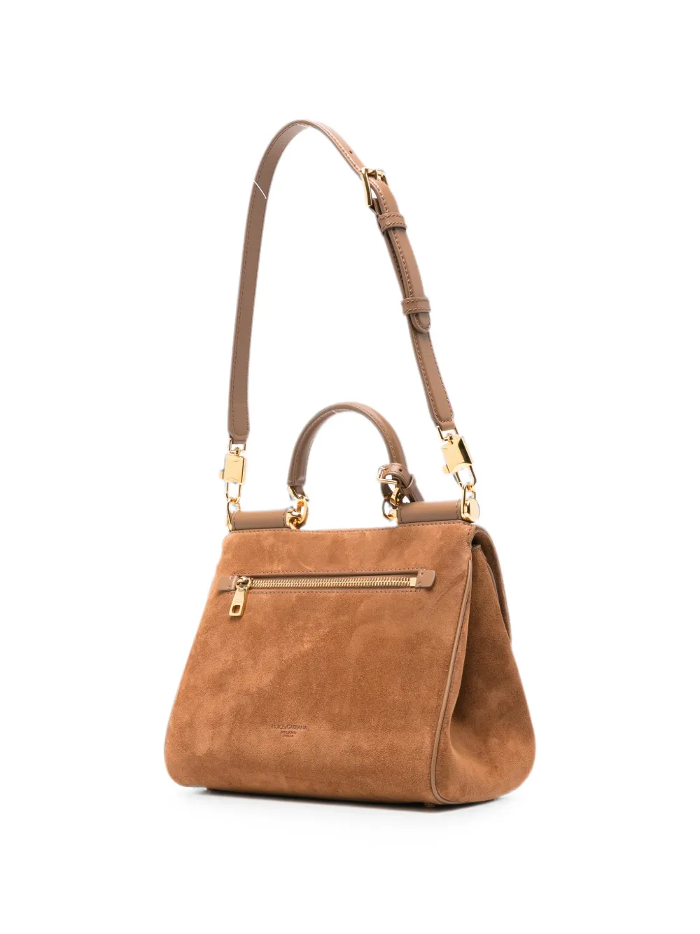 Dolce & Gabbana Sicily shopper met logoplakkaat Bruin