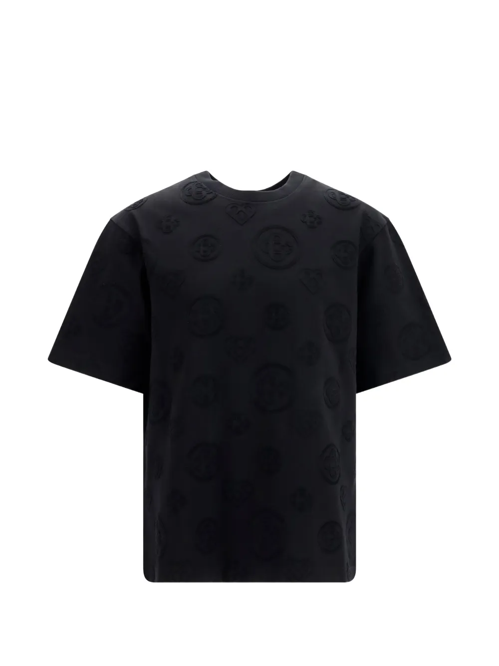 Casablanca appliqué monogram T-shirt - Schwarz