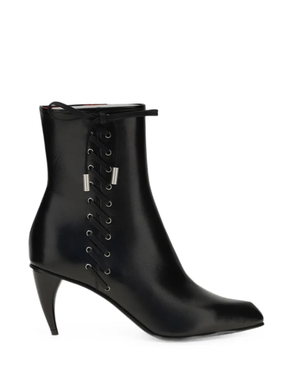 Alexander McQueen lace-up leather ankle boots - Schwarz