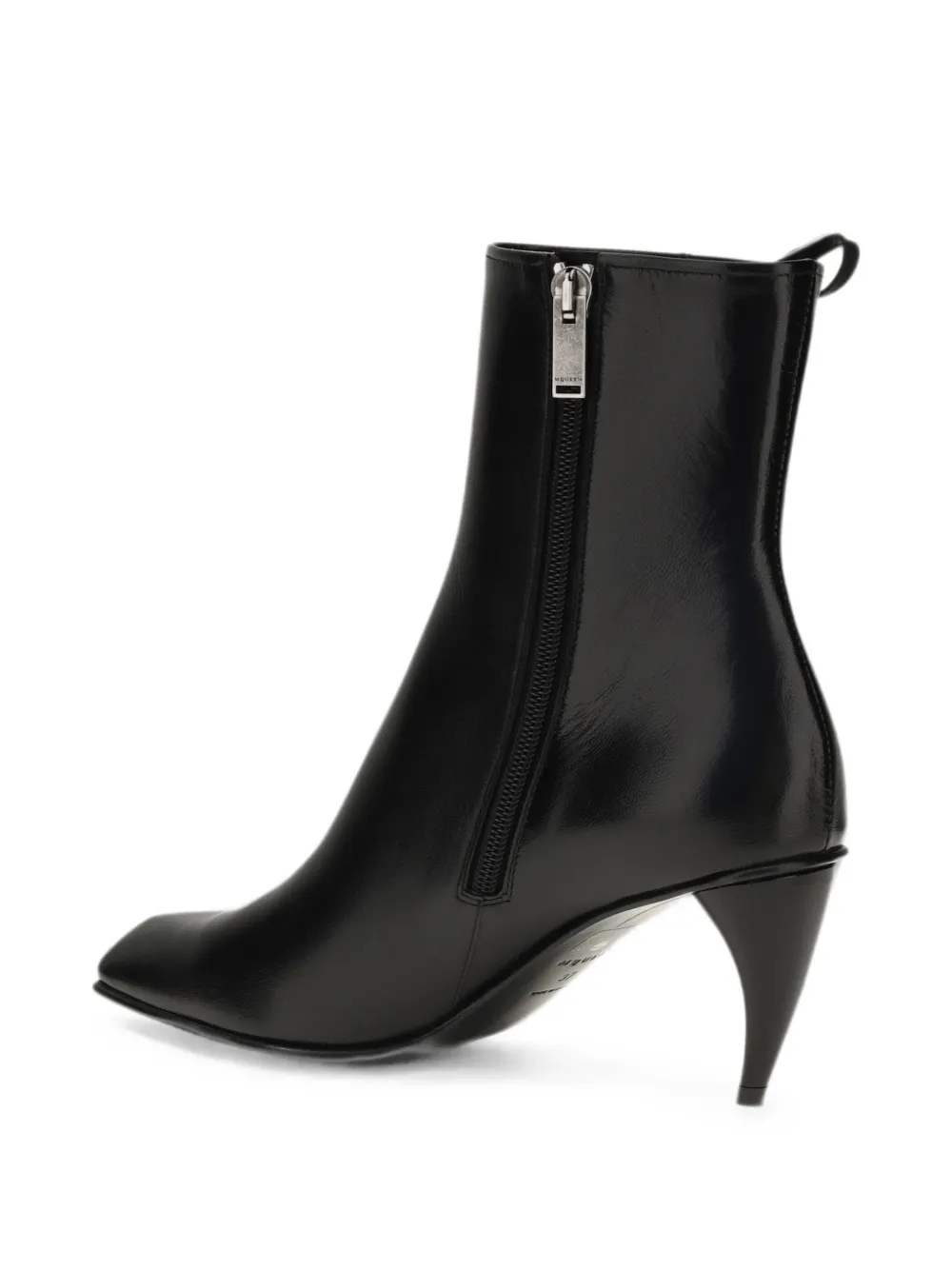 Alexander McQueen lace-up leather ankle boots Zwart