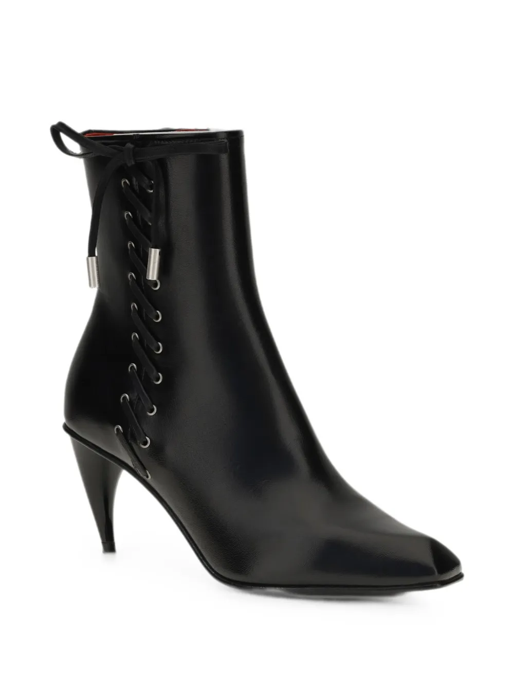 Alexander McQueen lace-up leather ankle boots Zwart