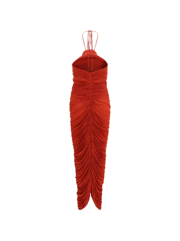 ruched birthday dress Magda Butrym Multicolor Viscose Cocktail Cup size:B this dress is a 缎面蕾丝婚纱 Low back converter | Strapless dress