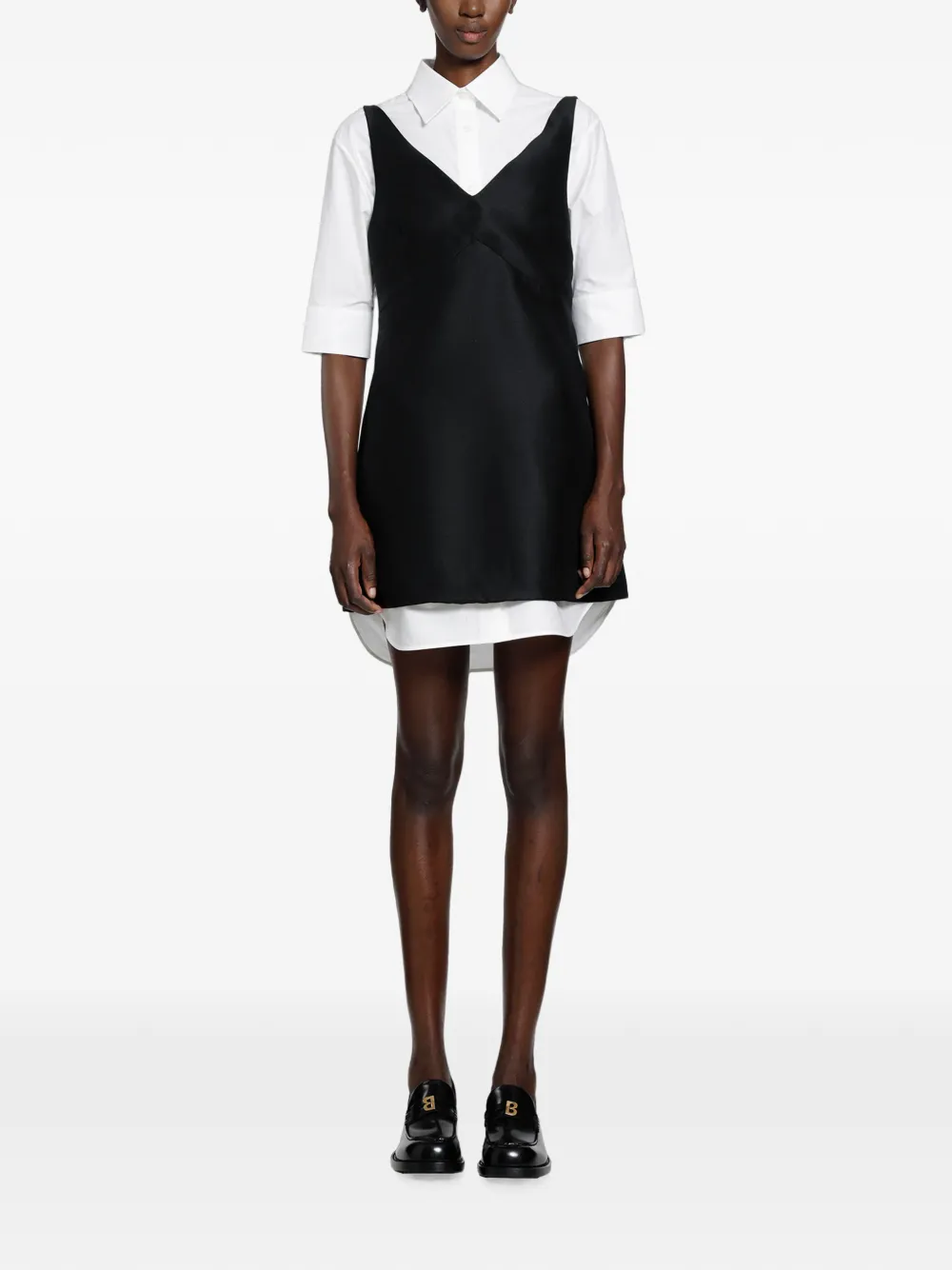 Balenciaga hybrid shirt-dress in black