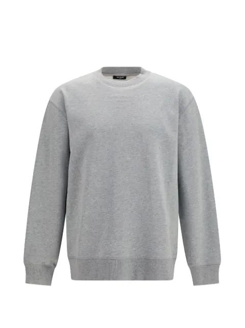 Balmain logo-embroidered cotton sweatshirt