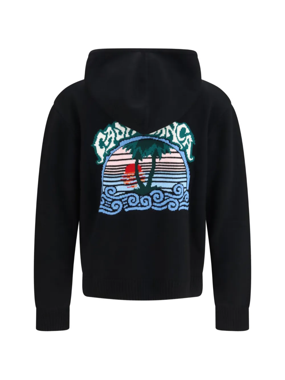 Casablanca Hoodie met rits Zwart