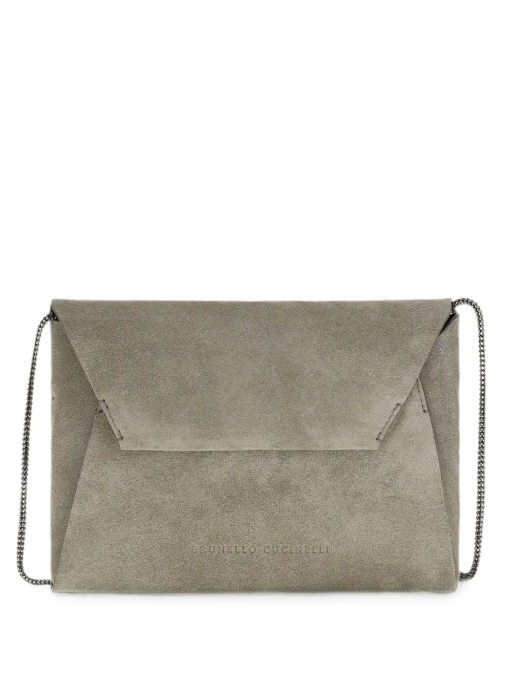 Brunello Cucinelli BC Duo Pochette suede shoulder bag - Grey