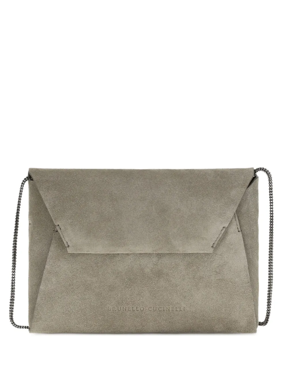 Brunello Cucinelli BC Duo Pochette suede shoulder bag - Grigio