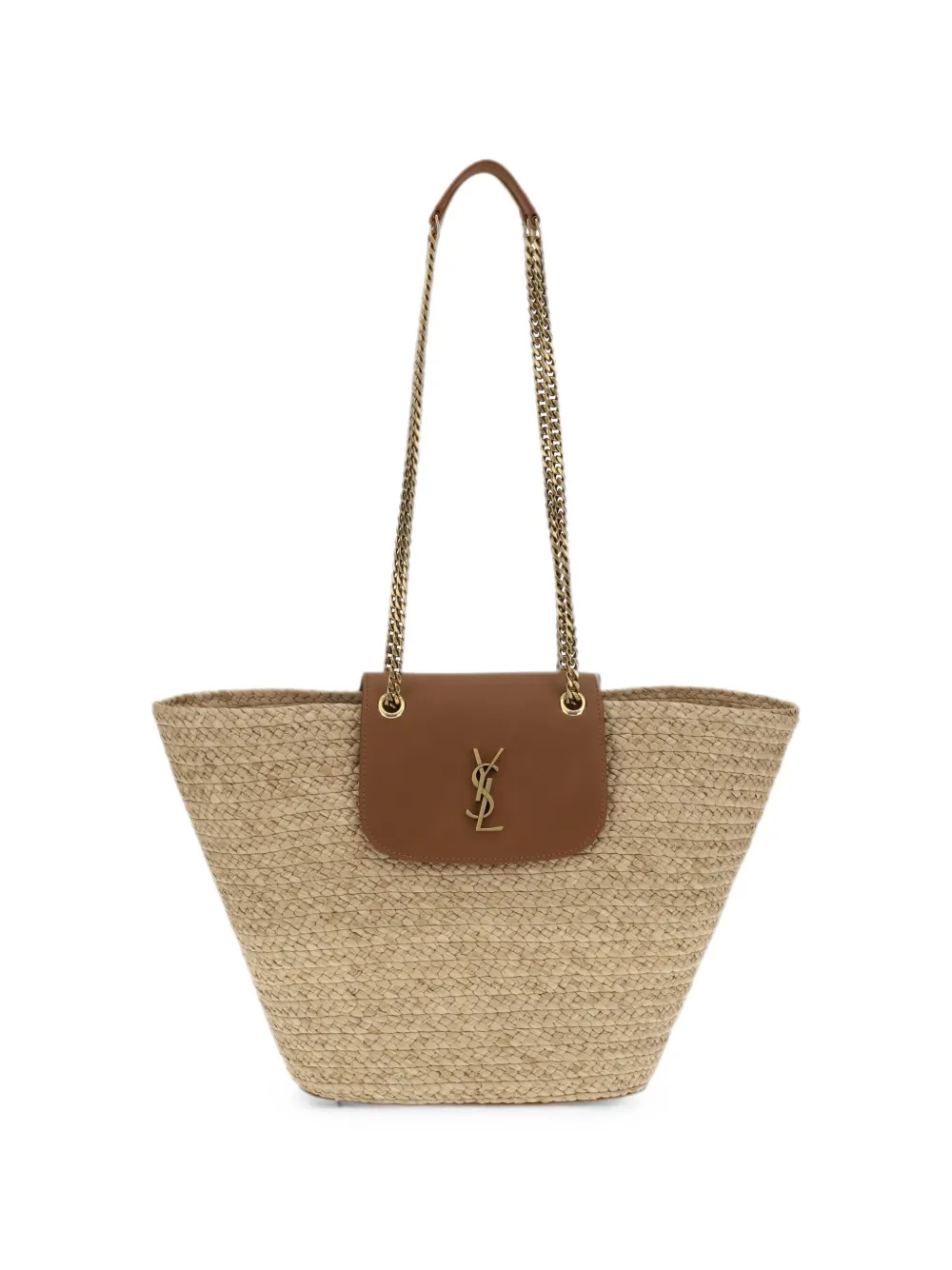 Saint Laurent Manon logo-plaque shoulder bag - Nude