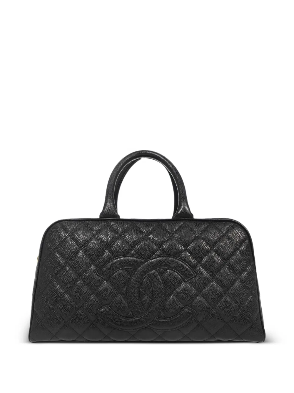 CHANEL Pre-Owned 2003 CC Caviar Bowling tote bag - Black