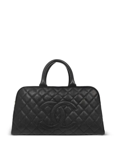 CHANEL Pre-Owned 2003 CC Caviar Bowling tote bag