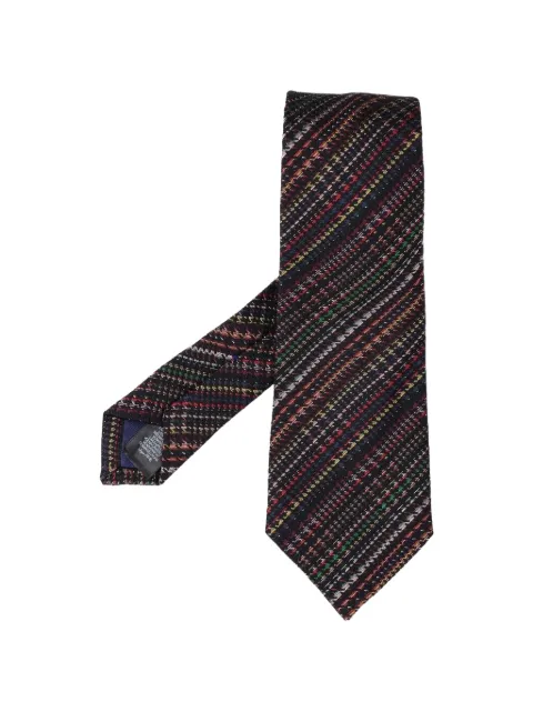 Paul Smith corbata Signature Stripe de seda con motivo pied de poule