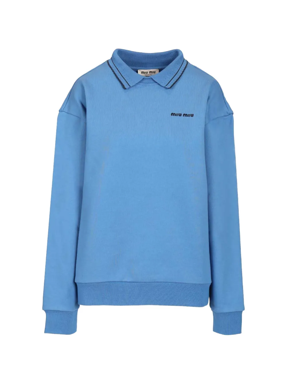 Miu Miu cotton fleece sweatshirt - Blau