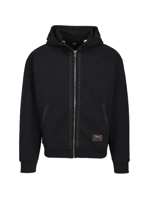 FENDI zip-up cotton hoodie