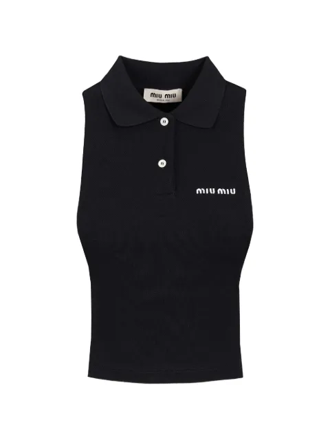 Miu Miu piqué polo vest