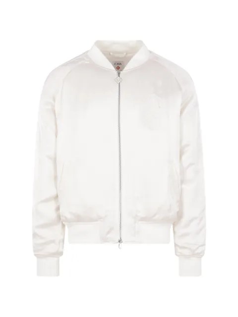 Casablanca Hotel Emblem logo-embroidered bomber jacket
