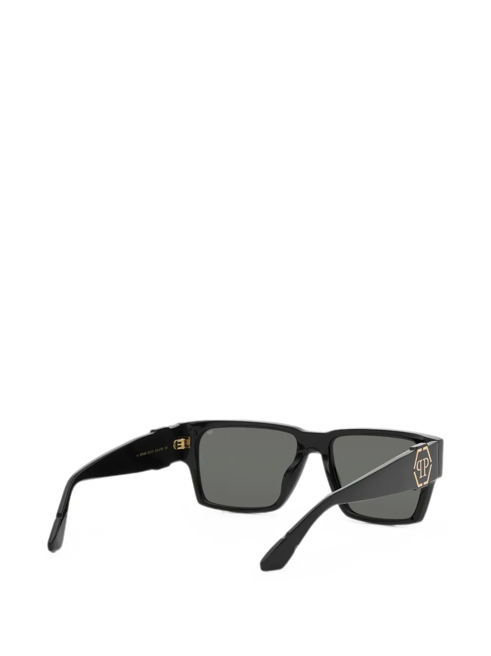 Philipp Plein Eyewear Zonnebril met vierkant montuur en logoplakkaat Zwart