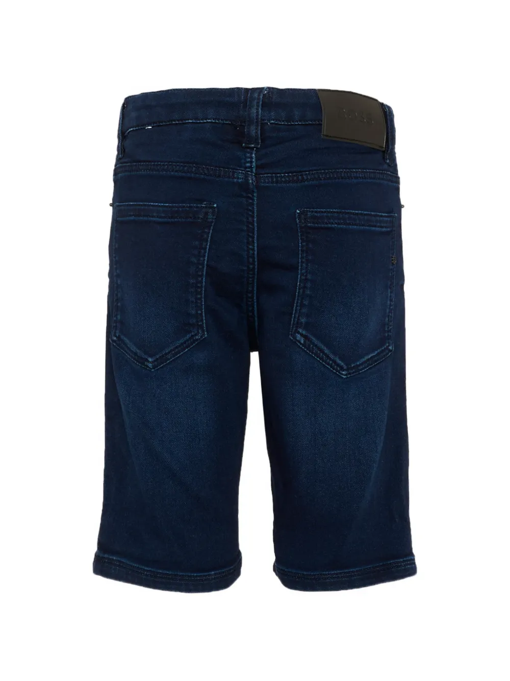 BOSS Kidswear Spijkershorts met logopatch Blauw