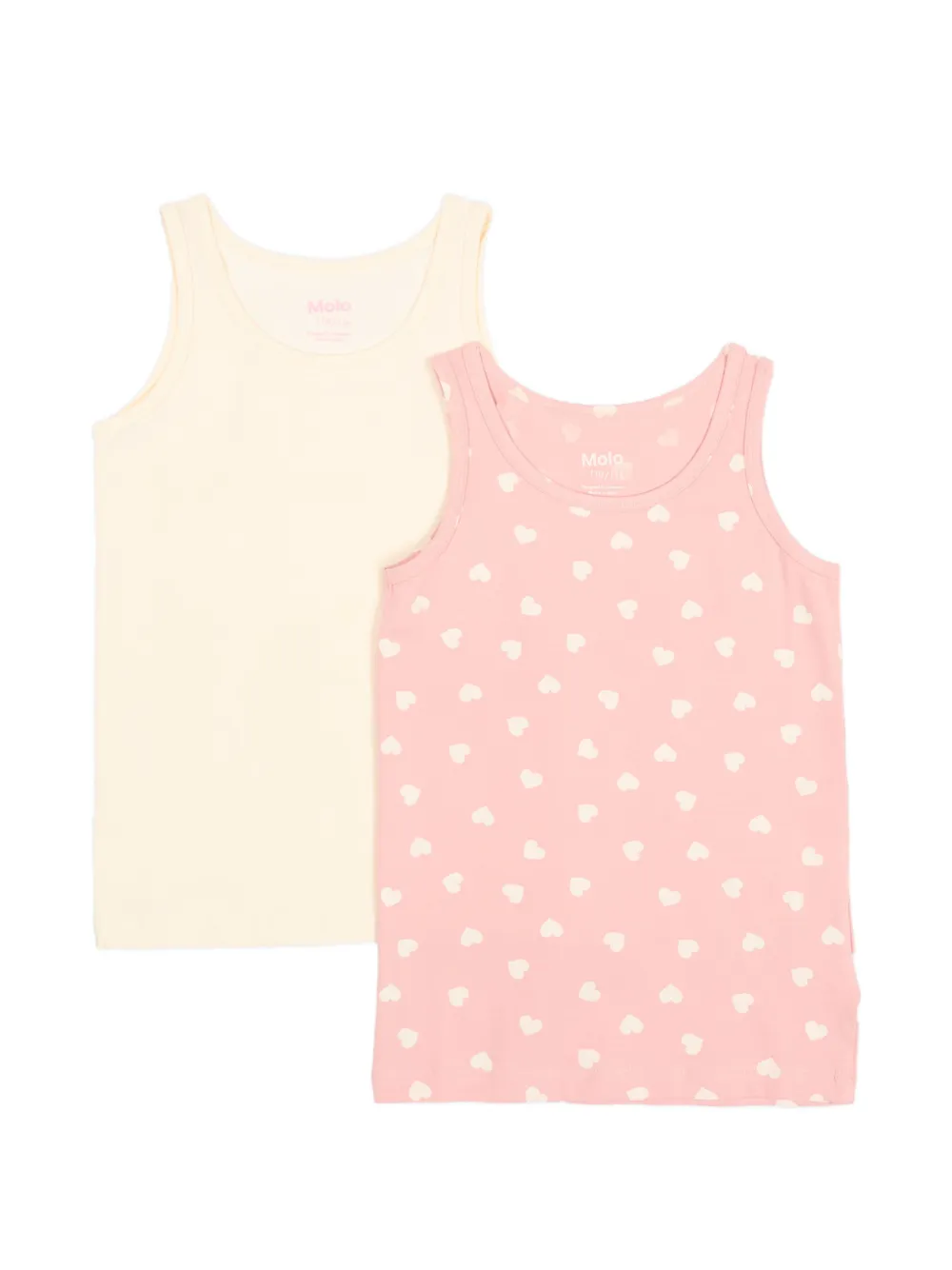 Molo heart-print vests - Rosa